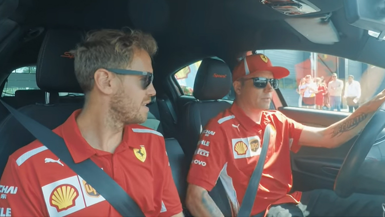 Raikkonen και Vettel προσπαθούν να παρκάρουν τη Giulietta